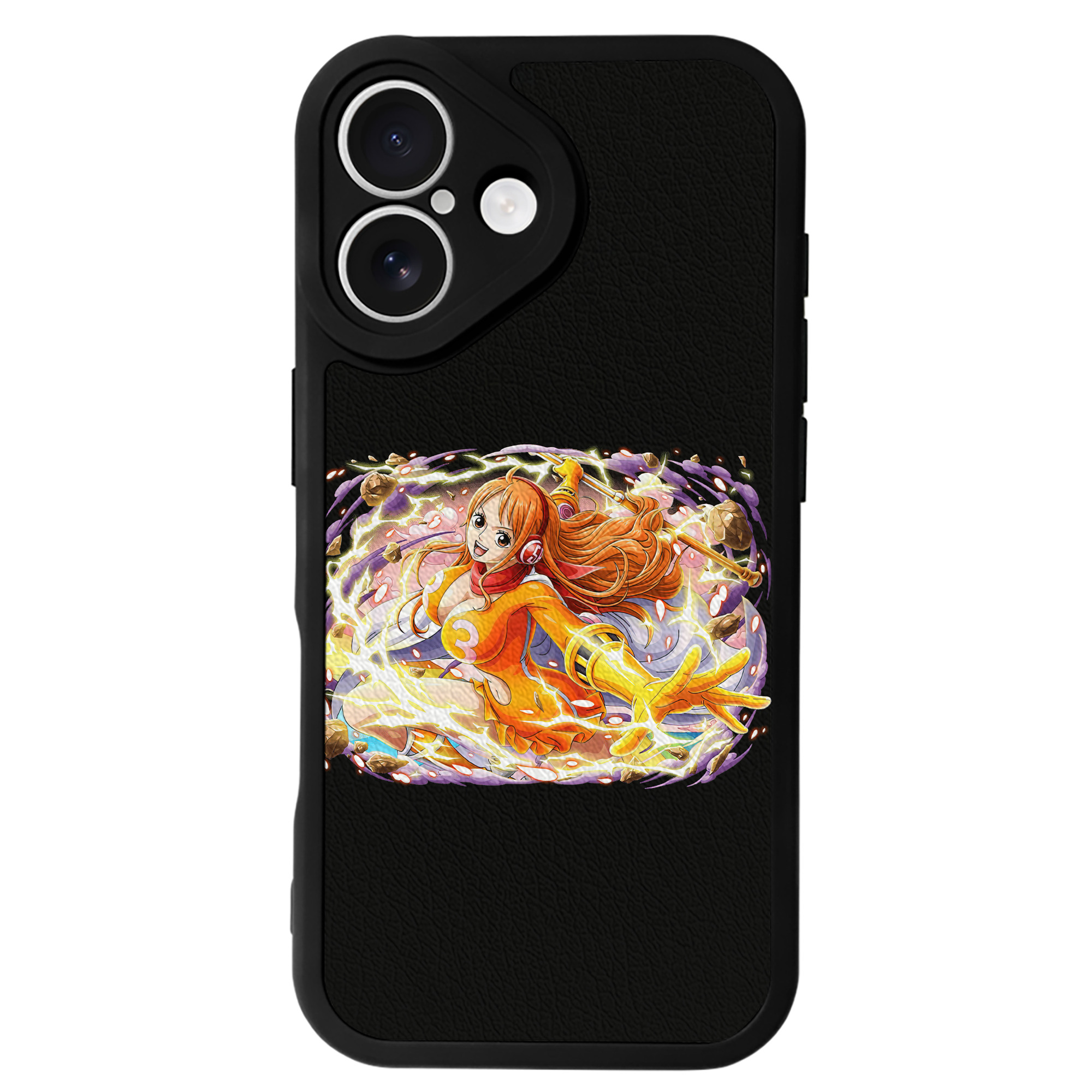 （画像用） ワンピース ナミ ONE PIECE Nami 【iPhone 16シリーズ対応】シリコンスマホケース（レザー調） 材質：シリコン